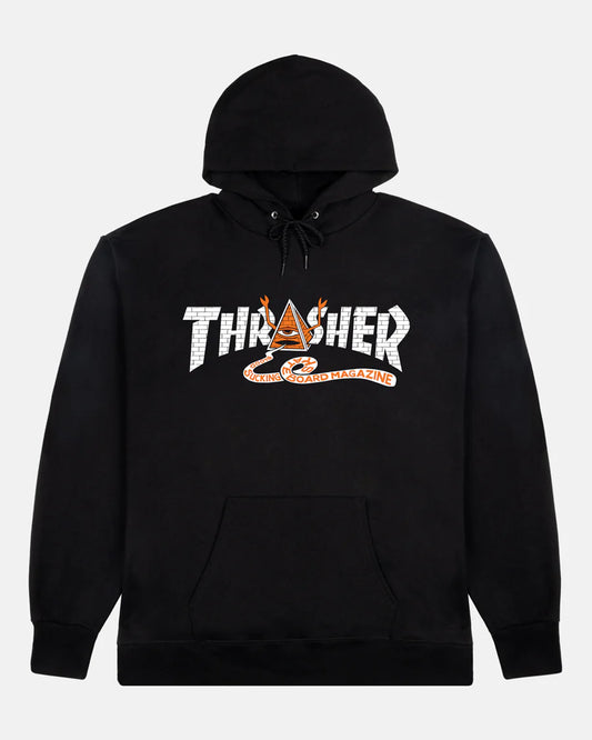 THRASHER X TOY MACHINE - PYRAMID - HOODIE - BLACK